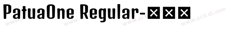 PatuaOne Regular字体转换 PatuaOne Regular字体转换